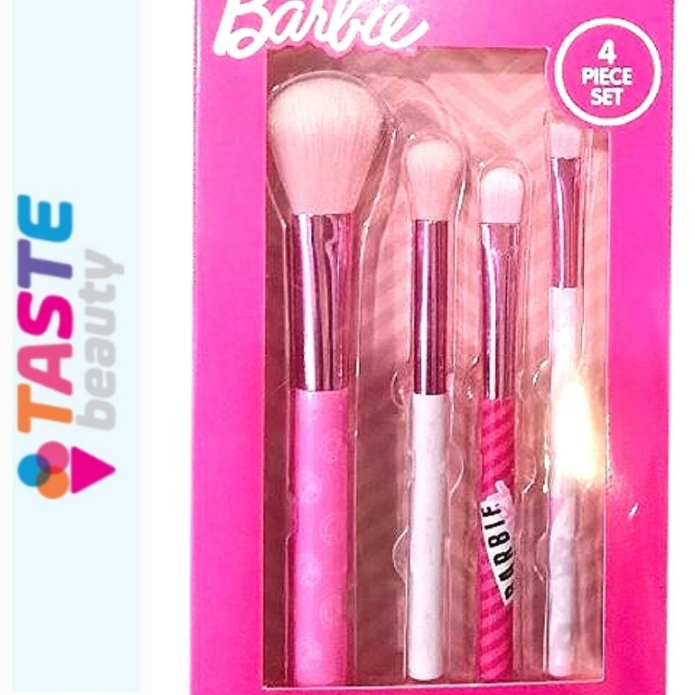 Taste Beauty X Barbie 4-PC Cosmetic Brush Set